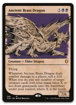 Ancient Brass Dragon (Showcase) #389 (NM) Baldur's Gate CLB Magic MTG - Image 1