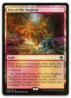 Den of the Bugbear #254 (Foil) (NM) Forgotten Realms AFR Magic MTG - Image 1