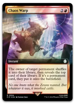 Chaos Warp (Extended Art) (Surge Foil) #994 (NM) Fallout PIP Magic MTG - Image 1