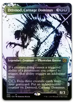 Drivnod, Carnage Dominus (Showcase) #305 (Foil) NM Phyrexia All Will Be One - Image 1
