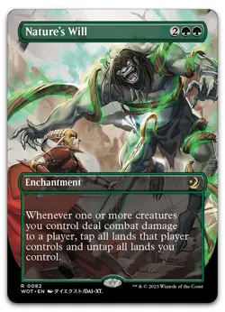 Nature's Will (Anime Borderless) #82 (NM) Wilds of Eldraine WOT Magic MTG - Image 1