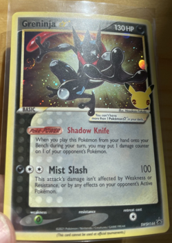 Pokemon Celebrations Greninja Gold Star – Top-Left Swirl Holo 🌀 - Image 1