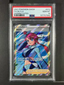 Skyla #072 2021 Pokemon Sword & Shield Shining Fates PSA 10 250001 - Image 1
