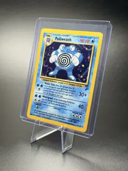Pokemon Poliwrath Holo Rare Base Set 2 15/130 90 HP Wizards of the Coast - SWIRL - Image 2