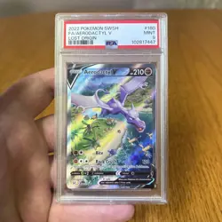 Pokemon TCG Aerodactyl V (Alternate Full Art) 180/196 Lost Origin Holo PSA 9 - Image 2
