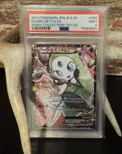 Pokemon Meloetta EX Shiny Coll. 1st Edition Japanese Full Art #025 PSA 9 Mint - Image 1