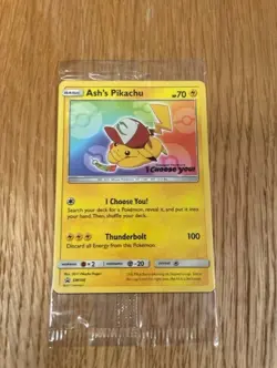 Pokemon TCG promo SM108 Ash's Pikachu Promo New and Sealed - Image 1