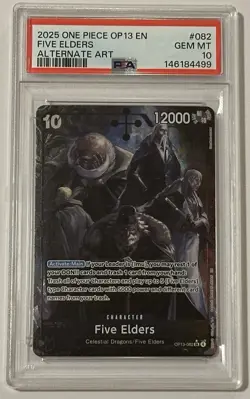 PSA 10 One Piece Five Elders Alternate Art OP13-082 - Image 1