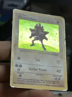 Hitmonchan 7/102 Base Set SHADOWLESS 1999 Holo Rare WOTC Pokemon Card TCG - Image 5