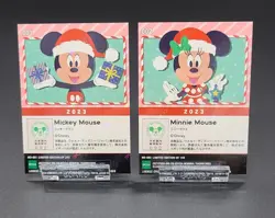 Mickey Mouse Minnie Card Disney EPOCH ONE Japan Limited Edition Christmas 2023 - Image 2