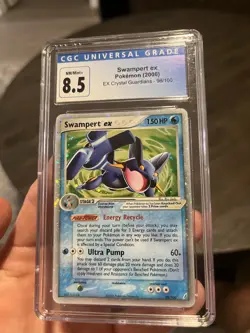 Swampert ex 98/100 EX Crystal Guardians Holo Ultra Rare CGC 8.5 Pokemon Card - Image 4