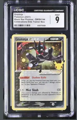 Greninja Gold Star SWSH144 SWSH: Sword & Shield Promo Cards Holo CGC 9 - Image 1