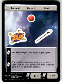 Trained Blessed Mind Unfinity Regular MTG NM - Image 1