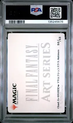 2025 Magic The Gathering Final Fantasy Art Series #50 Cloud, Ex-Soldier PSA10 - Image 2