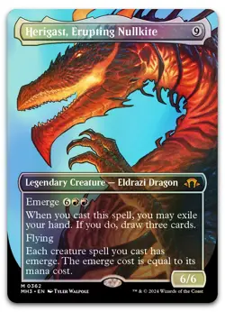 Herigast, Erupting Nullkite (Borderless) #362 (Foil) NM Modern Horizons 3 - Image 1