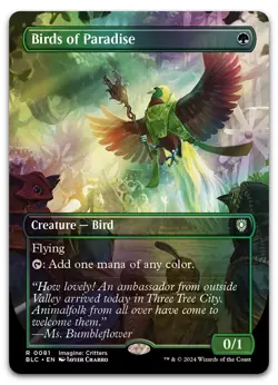 Birds of Paradise (Borderless) #81 (Foil) (NM) Bloomburrow BLC Magic MTG - Image 1