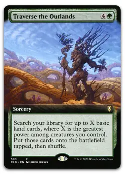 Traverse the Outlands (Extended Art) #593 (NM) Baldur's Gate CLB Magic MTG - Image 1