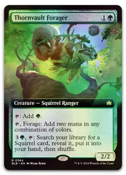 Thornvault Forager (Extended Art) #364 (Foil) (NM) Bloomburrow BLB Magic MTG - Image 1
