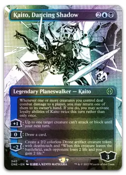 Kaito, Dancing Shadow (Borderless) #340 (Foil) NM Phyrexia All Will Be One - Image 1