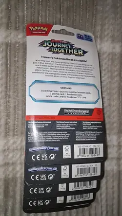Pokemon TCG Scarlet & Violet Journey Together Booster + Scraggy Promo & Coin - Image 2