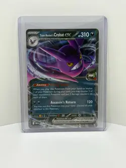 Team Rocket's Crobat ex 122/182 Double Rare Pokemon Destined Rivals NM - Image 1