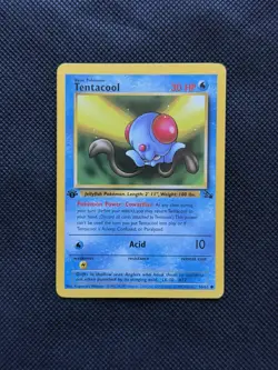 Pokemon Fossil 1st Edition Tentacool 56/62 Non Holo NM-MINT - Image 1