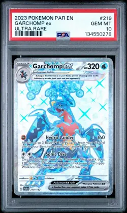 2023 Pokemon Paradox Rift Garchomp ex PSA 10 Gem Mint 219/182 Ultra Rare - Image 1