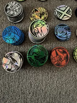 Pokemon TCG Coins Lot Of 106 All Different Years Large And Small - Image 3