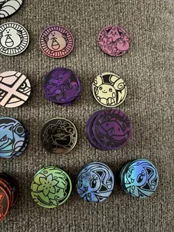 Pokemon TCG Coins Lot Of 106 All Different Years Large And Small - Image 4