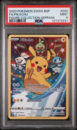 Pokemon Pikachu PSA9 Black Star Promos SWSH 020 2020 Promo POP25 - Image 1