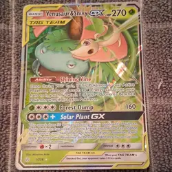 Pokemon Venusaur & Snivy GX 1/236 SM-Cosmic Eclipse TAG TEAM Ultra Rare Holo - Image 1