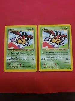 Pokemon: Ledyba #63/111 Neo Genesis 2000 Vintage Non-holo - LP - L71 (2 Cards) - Image 1