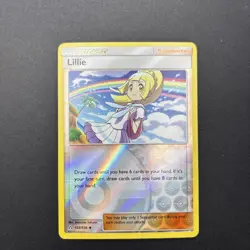 Pokemon Lillie Trainer Supporter Card Holo Rare SM 125/156 - Image 1