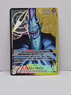 Gecko Moria Leader Alt Art OP14-080 NM English One Piece Card Game - Image 1