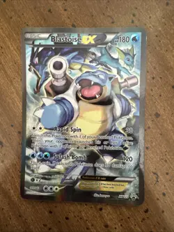 Pokemon TCG Blastoise EX Promo Holo Rare Card XY122 LP - Image 1