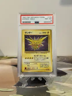 Pokemon Card Zapdos - Japanese Fossil Set No. 145 - PSA 8 NM-MT Holo - Image 1