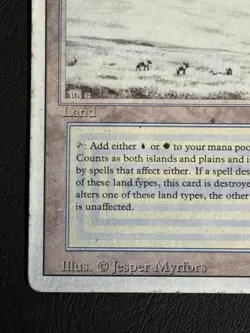 1 x Revised Tundra-water damaged 3rd edition mtg magic vintage dual land - Image 5