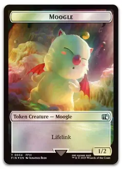 Moogle // Zombie Double-Sided Token (Surge Foil) #34 // 6 NM Final Fantasy - Image 1