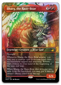 Ilharg, the Raze-Boar (Anime Borderless) #429 (Foil) NM Ravnica Remastered - Image 1