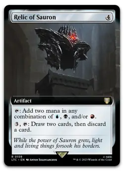 Relic of Sauron (Extended Art) #159 (NM) Lord of the Rings LTC Magic MTG - Image 1
