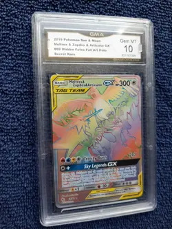 Hidden Fates Pokemon Moltres Zapdos Articuno GX 69/68 Secret Rare GMA 10 SEE Pic - Image 2