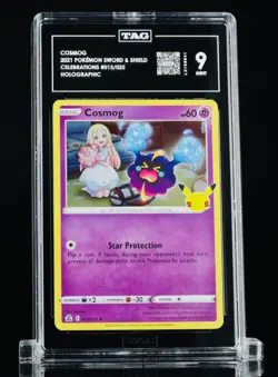 2021 POKEMON CELEBRATIONS HOLO #013/025 COSMOG TAG 9 - Image 1
