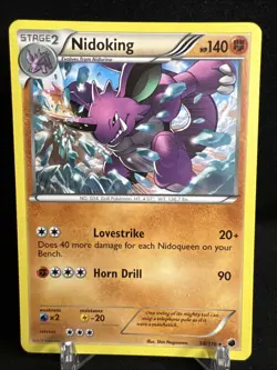 2013 Pokemon Black & White Plasma Freeze Nidoking 58/116 Nintendo Rare Card TCG - Image 1