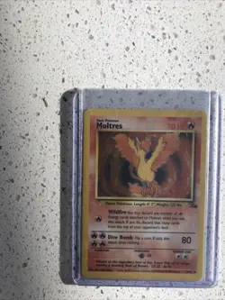 Pokemon TCG Moltres Fossil Holo Card 12/62 -MP - Image 3