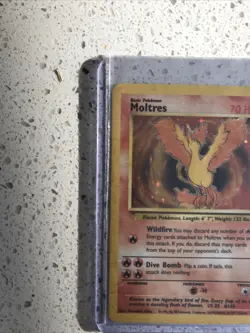 Pokemon TCG Moltres Fossil Holo Card 12/62 -MP - Image 4