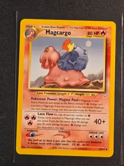 Pokemon TCG Magcargo Neo Revelation Card 33/64 LP - Image 1