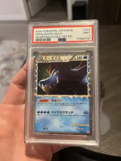 Pokemon Feraligatr 1st Ed Holo Super Rare L1 Heartgold 025/070 Japanese PSA 9 - Image 3