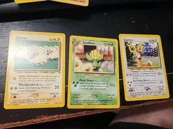 3 Pokemon Vintage Stantler Sunflora Mareep Cards Neo Genesis - Image 1