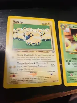 3 Pokemon Vintage Stantler Sunflora Mareep Cards Neo Genesis - Image 4