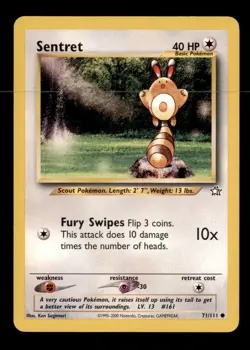 Pokemon Card Sentret Neo Genesis 71/111 LIGHTLY PLAYED Non-Holo Common TCG!!!!!! - Image 1